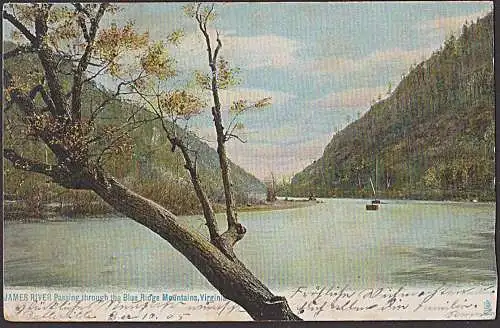 james river passing trough the Blue Ridge Mountains Virginia 1905 Belliville