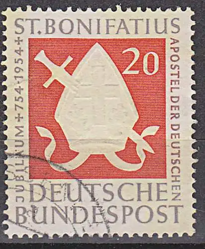 St. Bonifatius Apostel der Deutschen Mitra mit Schwert BRD 199