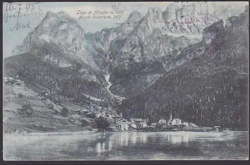 CAPRILA Lago di Alleghe Monte Civetta cartolina postale 1905 Ort mit 250 Einwohner!