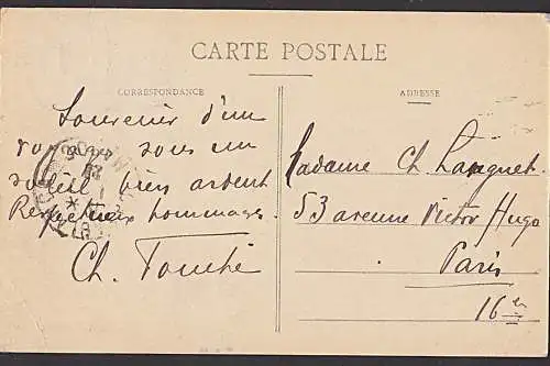 Maroc Casablanca Jardin Public post card nach Paris, marokko