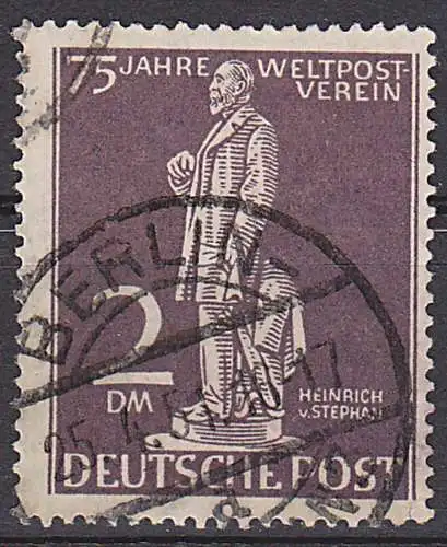 Berlin (West) Mi.-Nr. 41 2 DM Heinrich von Stephan 75 Jahre Weltpostverein UPU gest.