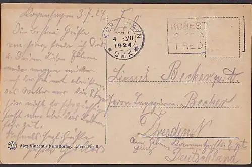 Kobenhagen Köbenhavn Glyptotheket Carte postale 1924