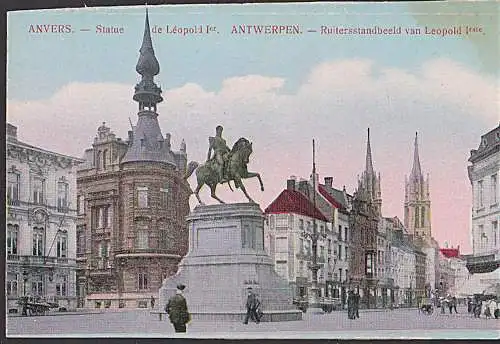 Anvers Antwerpen Reiterstandbild de Leopold I. Ruitersstandbeeld, card