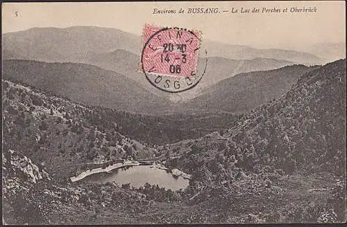 Ak EPINAL VOGES Environs de BUSSANG Le Lac des Perches et Oberbrück carde postale