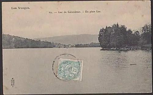 Les Vosges Lac de Gérardmer En plein Lac Royer nancy carde postale