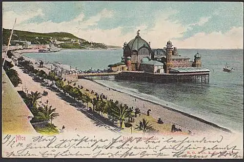 Nice Nizza Alpes Maritims Jeteè promenade Seebrücke Strand 1902