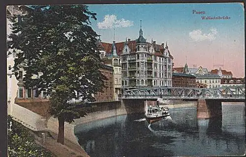 POSEN Poznan Walischeibrücke Warthe