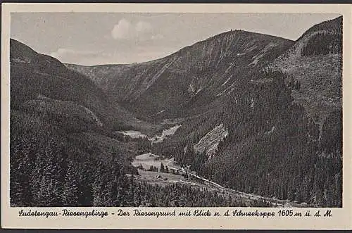Sudetengau Riesengebirge Riesengrund Schnekoppe 1943