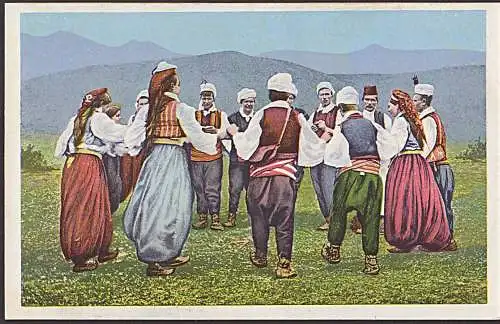 Bosnische Bräuche Tanz Trachten Verlag Studnicka & Co. Sarajevo Nr. 4655