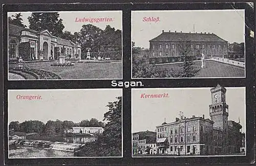 Sagan Zagan Lebus Schloss Kornmarkt Ludwigsgarten Feldpost 1916