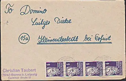 SBZ 213(4) Gerhart Hauptmann Dichter Nobelpreisträger 1912 ALTENBURG (THÜR)
