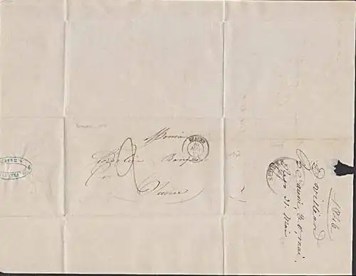 BEUNE als Ortsbrief Frankreich Altbrief 1846