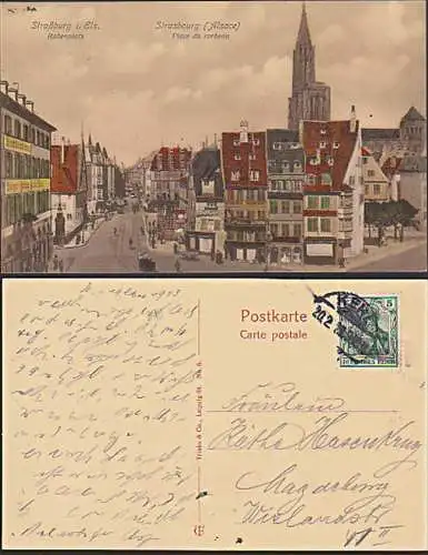 Frankreich Straßburg Elsaß Rabenplatz Place du corbeau Kehl