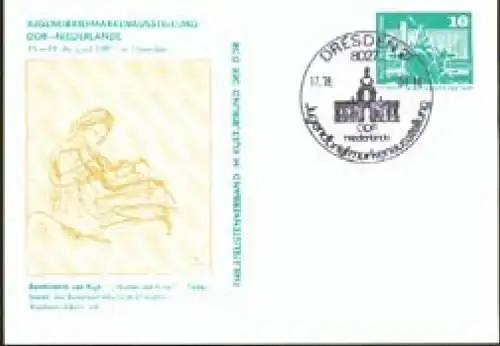 Dresden  GA PP 15 /129 Rembrandt Mutter und Kind Dresden Sonderstempel Dresden Zwinger
