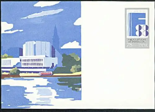 Helsinki 1988 DDR GA P100 * Weltausstellung Finlandia 88 Finnland