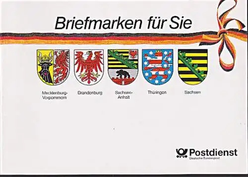 Geschenkheftch GH 1 postfrisch vom 1.9.1991, kostenlose Verteilung an DDR VGO-Haushalte