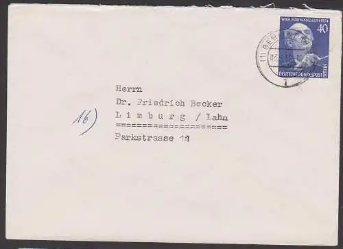 Furtwängler, Wilhelm, Berlin(West) 128, Komponist Dirigent, Brief aus Berlin-Dahlem