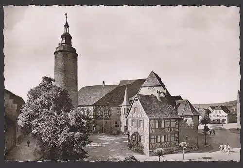 Erhholungsplätze f. Berliner Kinder 10+5 Pfg 1.3.57 auf Fotokarte Tauberbischofsheim, Berliner Bär, Jugend