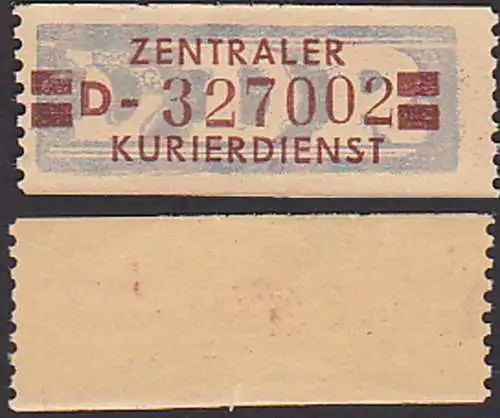 Germany East ZKD 21D Billett postfrisch unused, Postfrisch Originalgummi, Wertstreifen 20 Pfg.