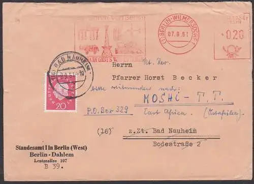 Berlin-Willmersdorf AFS Der Senat von Berlin "In Berlin gibt`s was zu sehen" Bad Nauheim, weiter nach Moshi Ostafrika