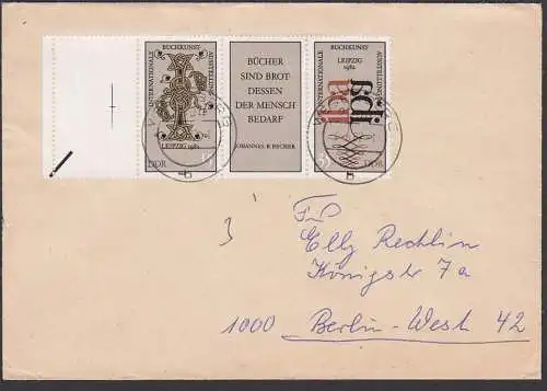 Germany East book Bücher Int. Ausstellung iba, Wesenberg nach Westberlin, Zdr. mit Leerfeld 2697L
