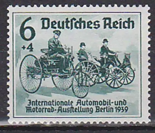 Germany Automobil- und Motoradaustellung Berlin 1939 MiNr. 666 ** Benz Automobil