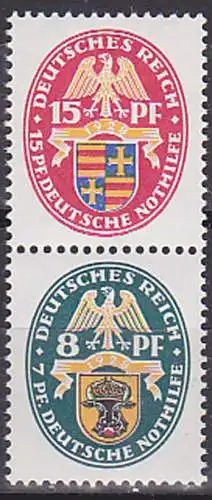 Deutsches Reich Nothilfe 1928, DR 426, 427 S52 postfrisch **, Wappen Mecklenburg-Schwerin, Oldenburg