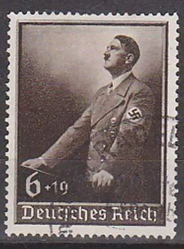Deutsches Reich Tag der Arbeit 1939, 6+19 Pf. Adolf Hitler am Rednerpult gest., DR 694