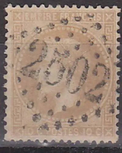 Napoleon III. Nummernstempel 2502 Frankreich