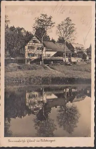 Eiland, Ostrov, Sommerfrische im Sudetengau Güttlers Gasthof Gasthaus Alte Reichsgrenze Fotokarte