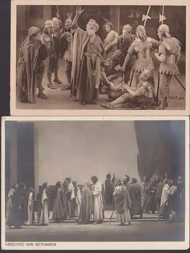 Passionsspiele Ober-Ammergau "Verleugnung Jesu" 1922, Fotokarte MWSt. 1934 Jubiläums-P.-Spiele, Abschied von Bethanien