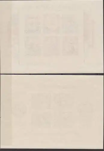 Karl-Marx-Jahr 1953 Bl. 8/9 B geschn. sauber gest. 5.5.55 Ebersbach Sachsen, Marx-Blöcke kpl.