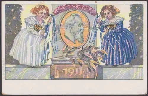 Bayern P91 Königreich Bayern Postkarte ungebraucht Prinzregent 1911, sig. Künstlerkarte