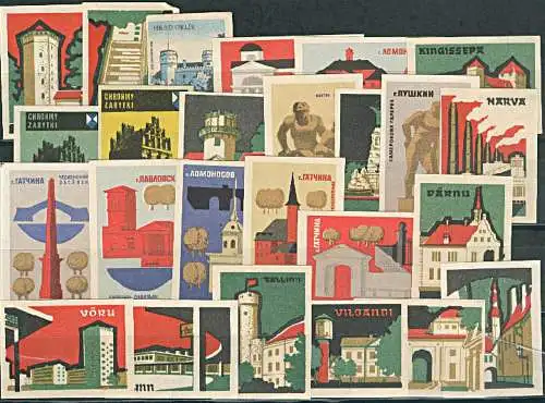 Streichholzschachtel - Etiketten match-bons, Boîte d'allumettes