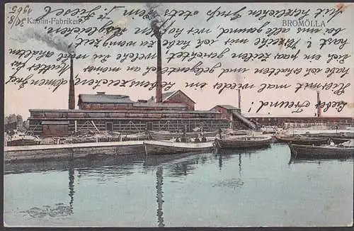 Bromölla Sverige Schweden Kaolin-Fabrik 1905, Hafen Auslandssendung nach Crosta Lomske Bautzen