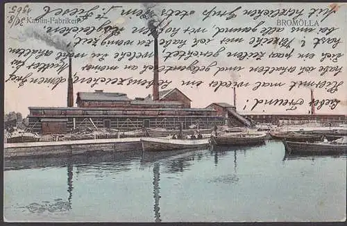 Bromölla Sverige Schweden Kaolin-Fabrik 1905, Hafen Auslandssendung nach Crosta Lomske Bautzen
