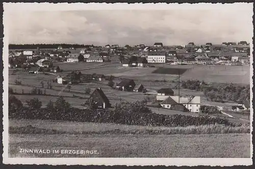 Zinnwald im Erzgebirge Cinovice Böhmen Fotokarte 1936 Ortsansicht