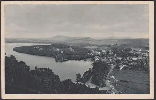 Thammühl am See, in Böhmen 1930 Hirschberg See mit Ortsansicht