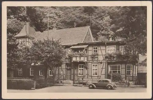 Trusetal Gaststätte "Zum Trusentaler Wasserfall" Pensionshaus Fotokarte 1954