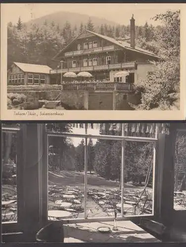 Tabarz Thüringen Schweizerhaus, Foto 1954,  HO-Gaststätte Massemühle in Lauchgrund 1960