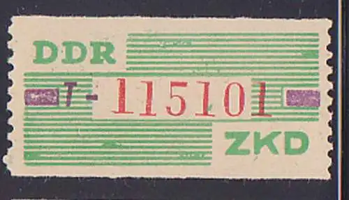 DDR -ZKD 10 Pfg. Wertstreifen B24T Original postfrisch, Nr. 115101, Zentraler Kurierdienst