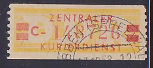 DDR -ZKD 20 Pfg. Wertstreifen B19IC Original gest. Lübben (Spreewald), Nr. 148723, Zentraler Kurierdienst