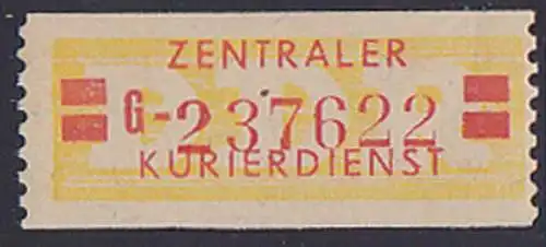 DDR -ZKD 20 Pfg. Wertstreifen B19IIG Original postfrisch , Nr.237622, Zentraler Kurierdienst