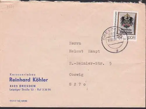 Posthausschilder 50 Pfg. kaiserliche Postagentur DDR 3304