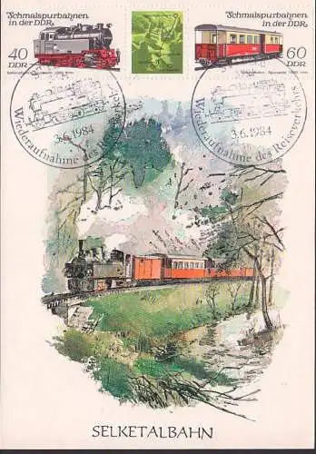 MC Selketalbahn, Schmalspur, DDR 2866/67  als Zusammendruck
