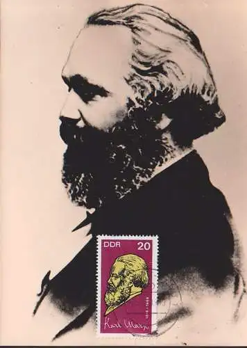 MC Karl Marx, DDR 1366 aus Zusammendruck auf Foto