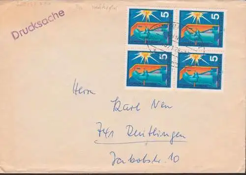 Bahnpost Frankfurt am Main  - Basel mit "nachträglich entwertet" Drucksache mit Mi 629(4)