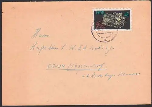 Freiberg 200 Jahre 25 Pfg. auf Auslandsbrief DDR 1145