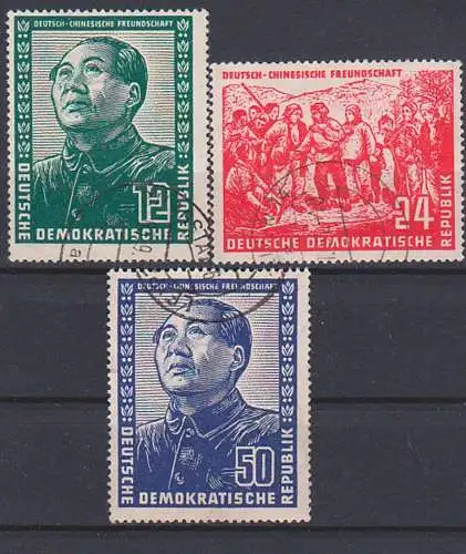 Deutsch-Chinesiche-Freundschaft Mao Zedong bedarfs-gestempelt DDR 286/89