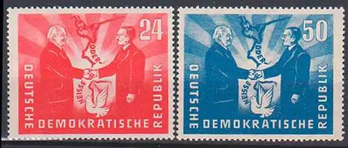 Deutsch-Polnische Freundschaft ** DDR 28/(85 Oder Neisse Friedensgrenze